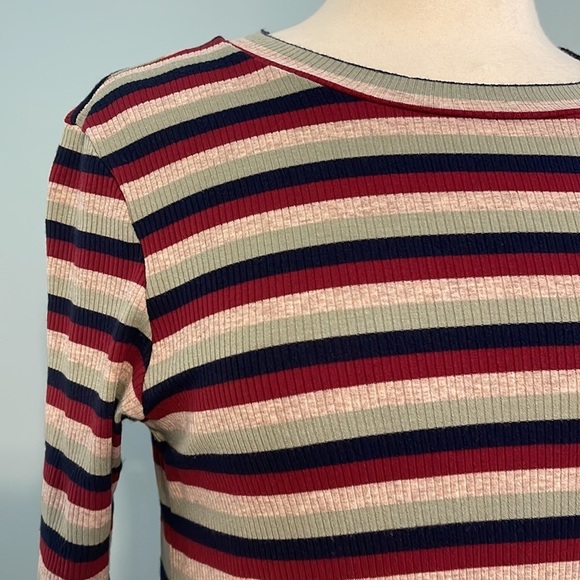 SOLD Anthropologie Stateside Striped Ribbed Knit Dress size M - Picture 4 of 7